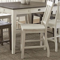 Slatback Farmhouse Counter Height Side Chair