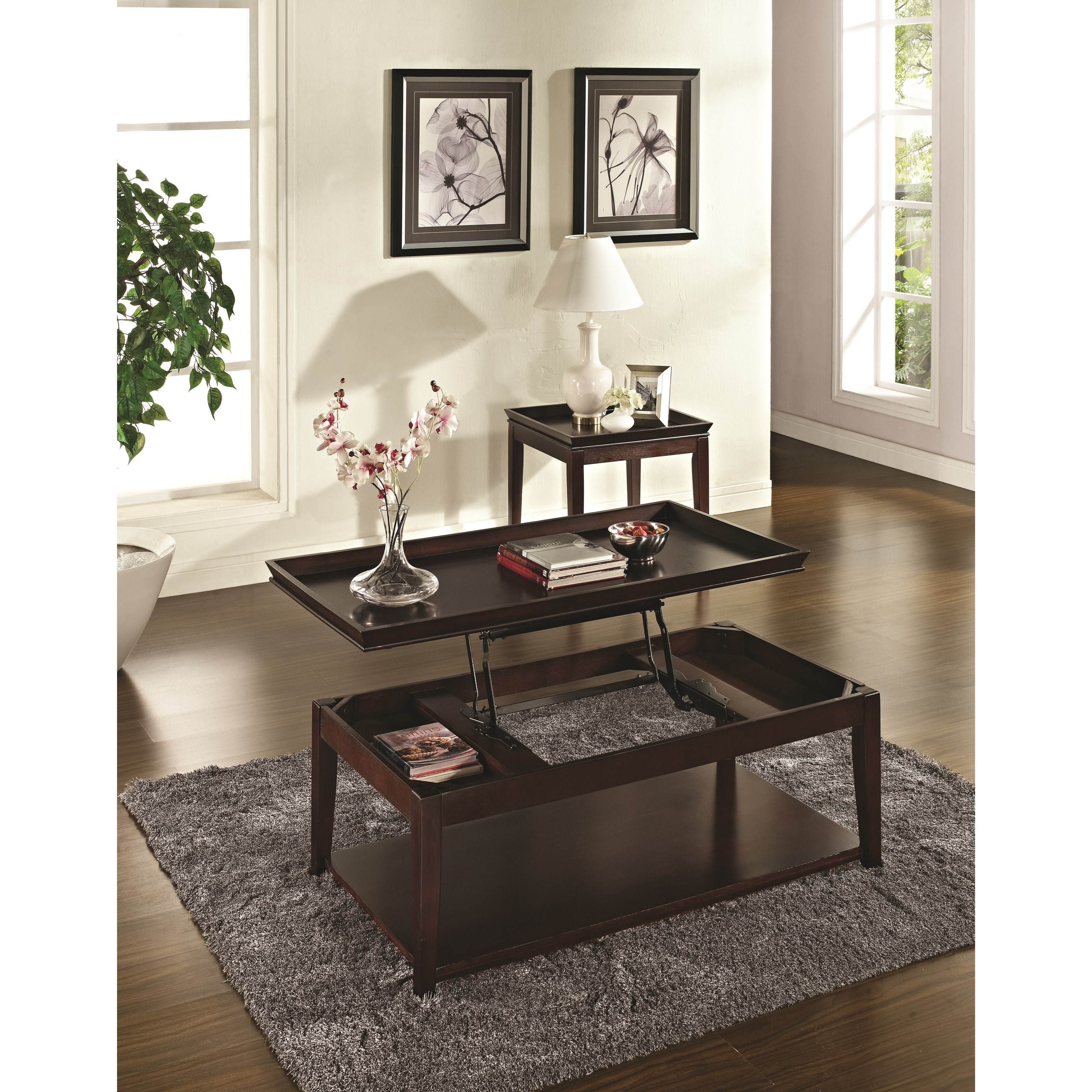 センターテーブル・ローテーブル truck furniture  OAK GLASS-TOP LOW TABLE truck furniture OAK GLASS-TOP LOW TABLE - メルカリ