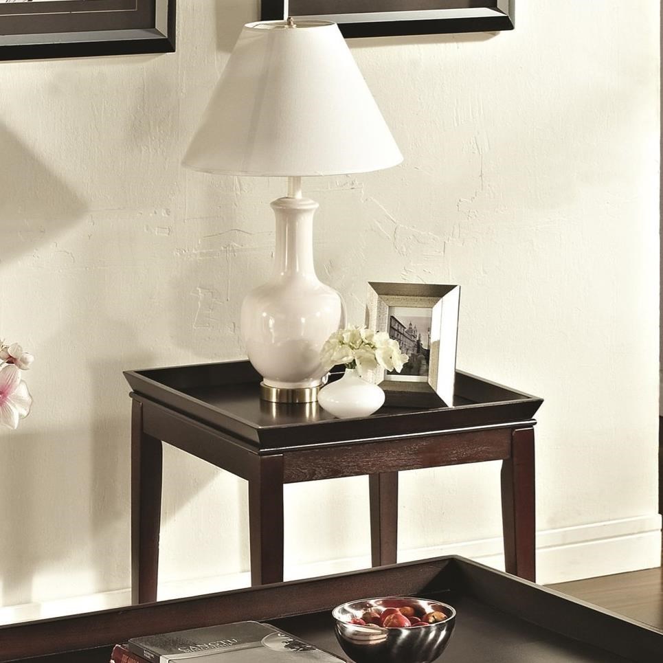 Steve Silver Clemson CL900E Transitional Square End Table