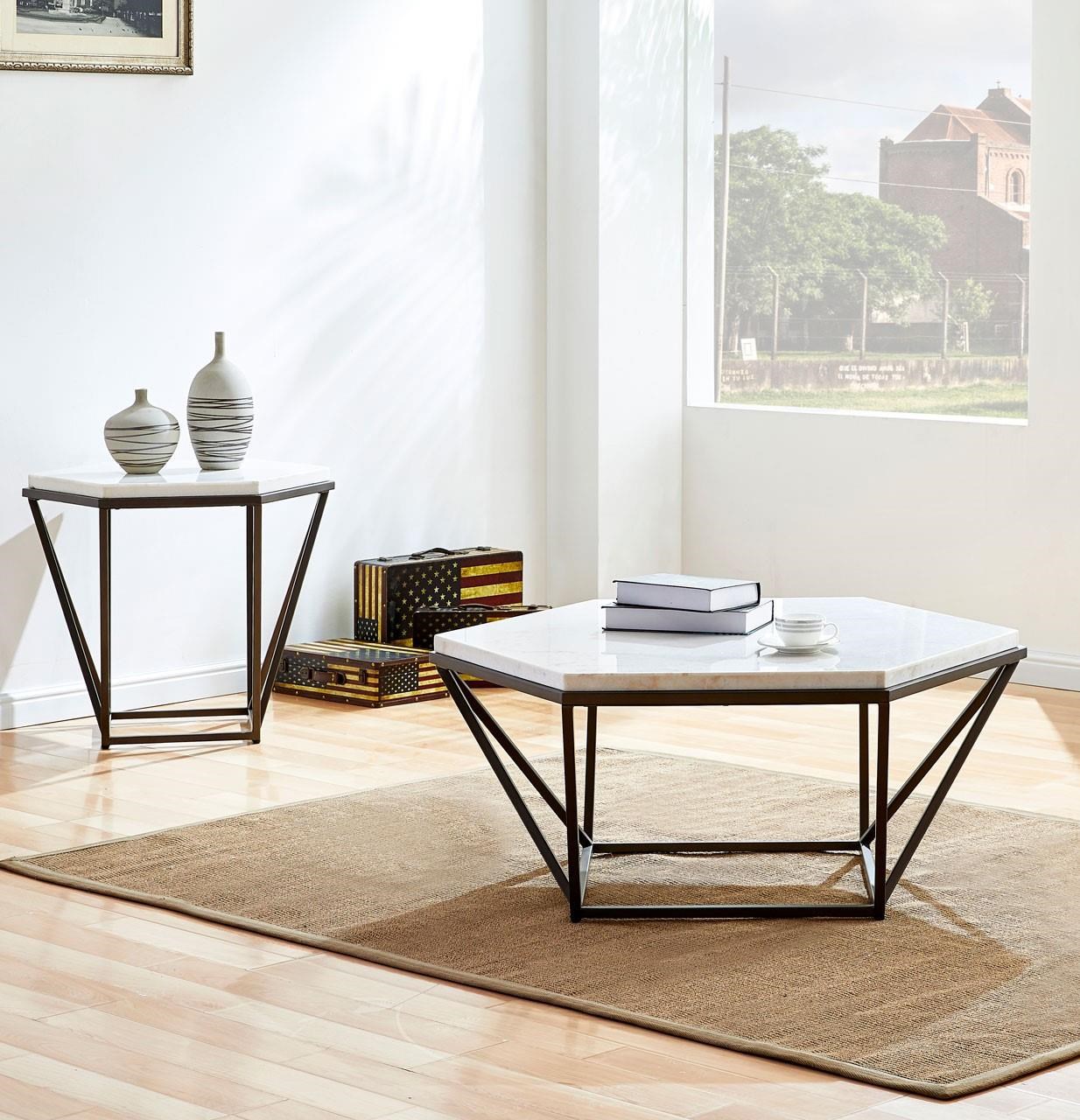 Threshold steel gray traditional coffee table clearance