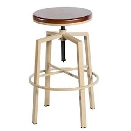 Contemporary Backless Adjustable Barstool