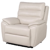 Contemporary Power Recliner with Power Headrest and USB Port