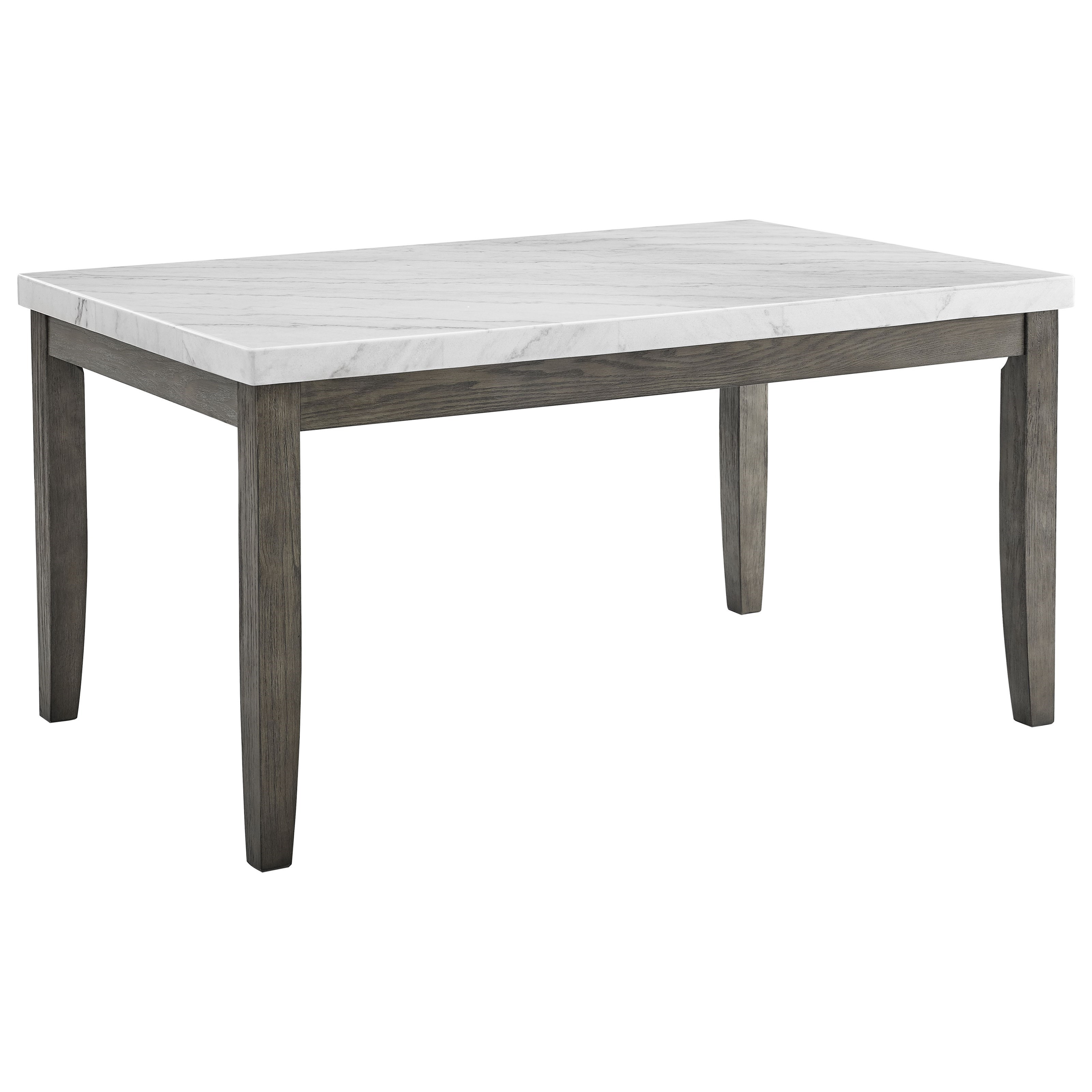 Steve silver white marble cheap top dining table