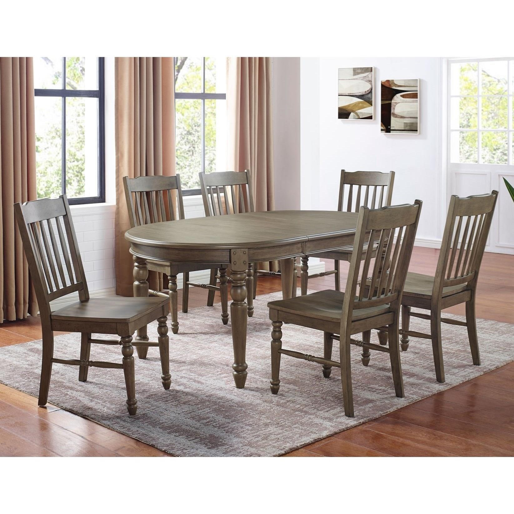 Steve Silver Emmett EM520T Farmhouse 70inch Dining Table w/ 18inch