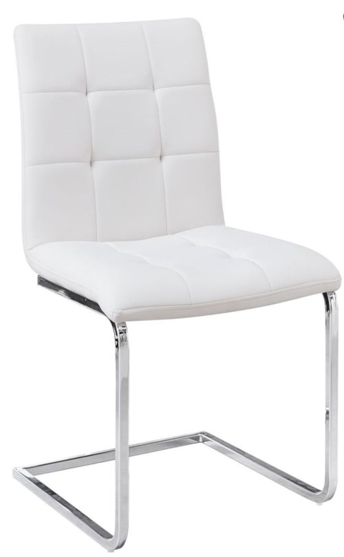 Contemporary Dining Side Chair with Tufted Upholstered Seat and Back