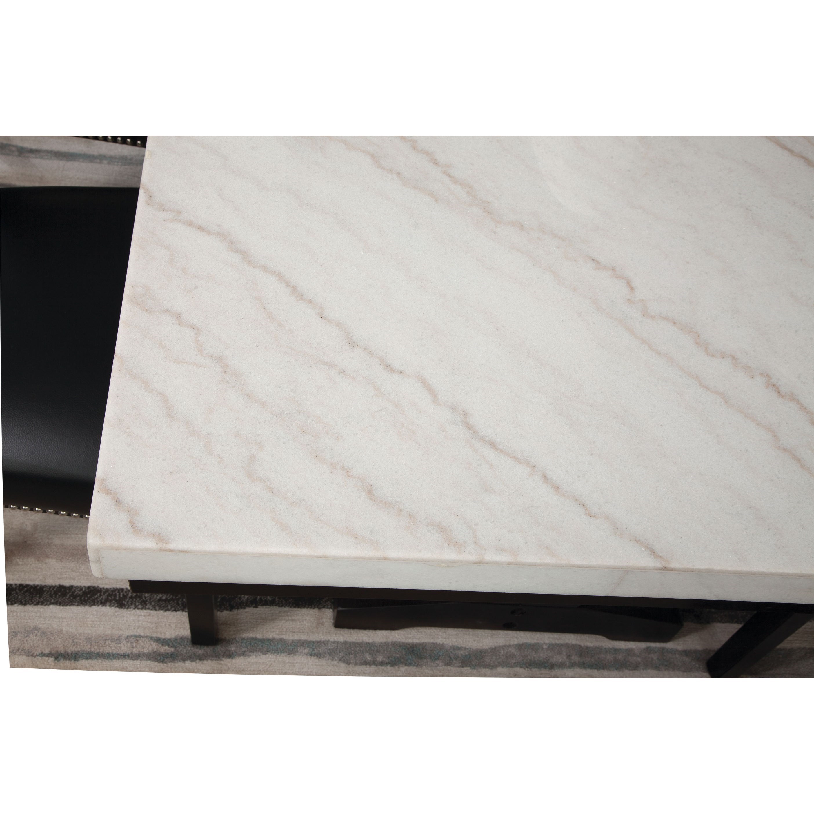 Steve silver finley white store marble top dining table