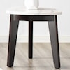 Steve Silver Francis White Marble Top Triangle End Table