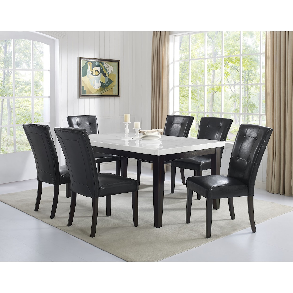 Prime Francis 7 Piece Table and Chair Set