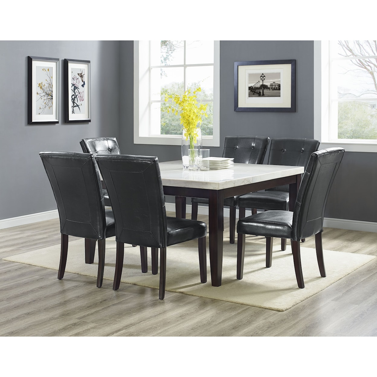 Prime Francis 7 Piece Table and Chair Set