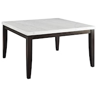 Contemporary Square Dining Table with Marble Top
