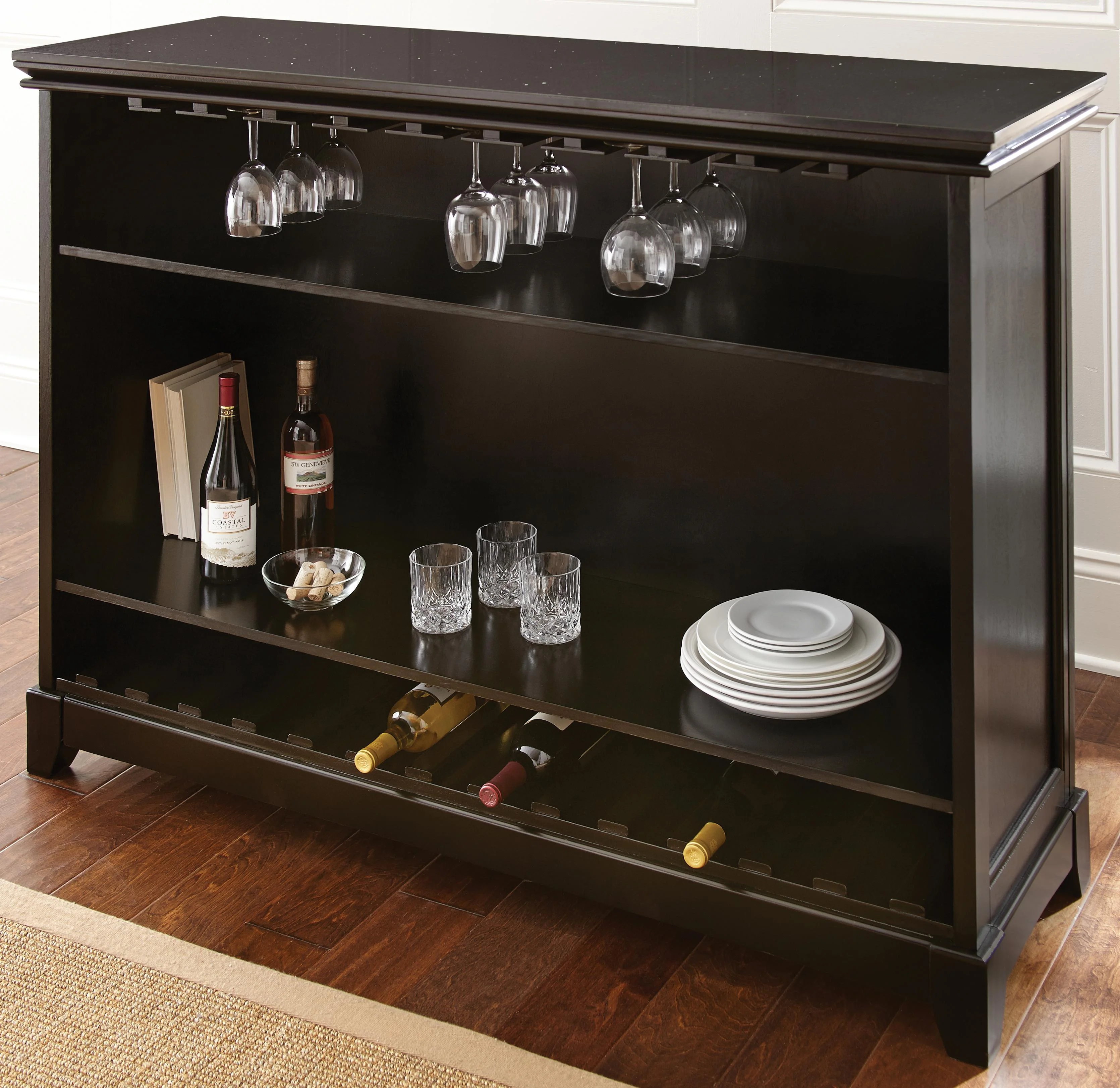 Steve Silver Newbury NW660B Bar Unit With Stone Top | Knight Furniture & Mattress | Bar - Bars