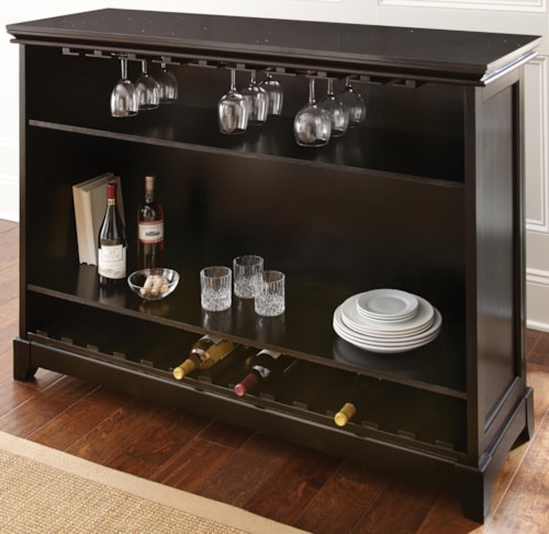 Counter Height Bar with Stone Top