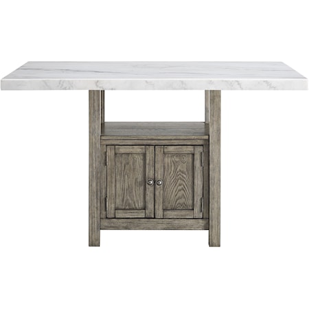 Transitional Counter Height Table with Under Table Storage