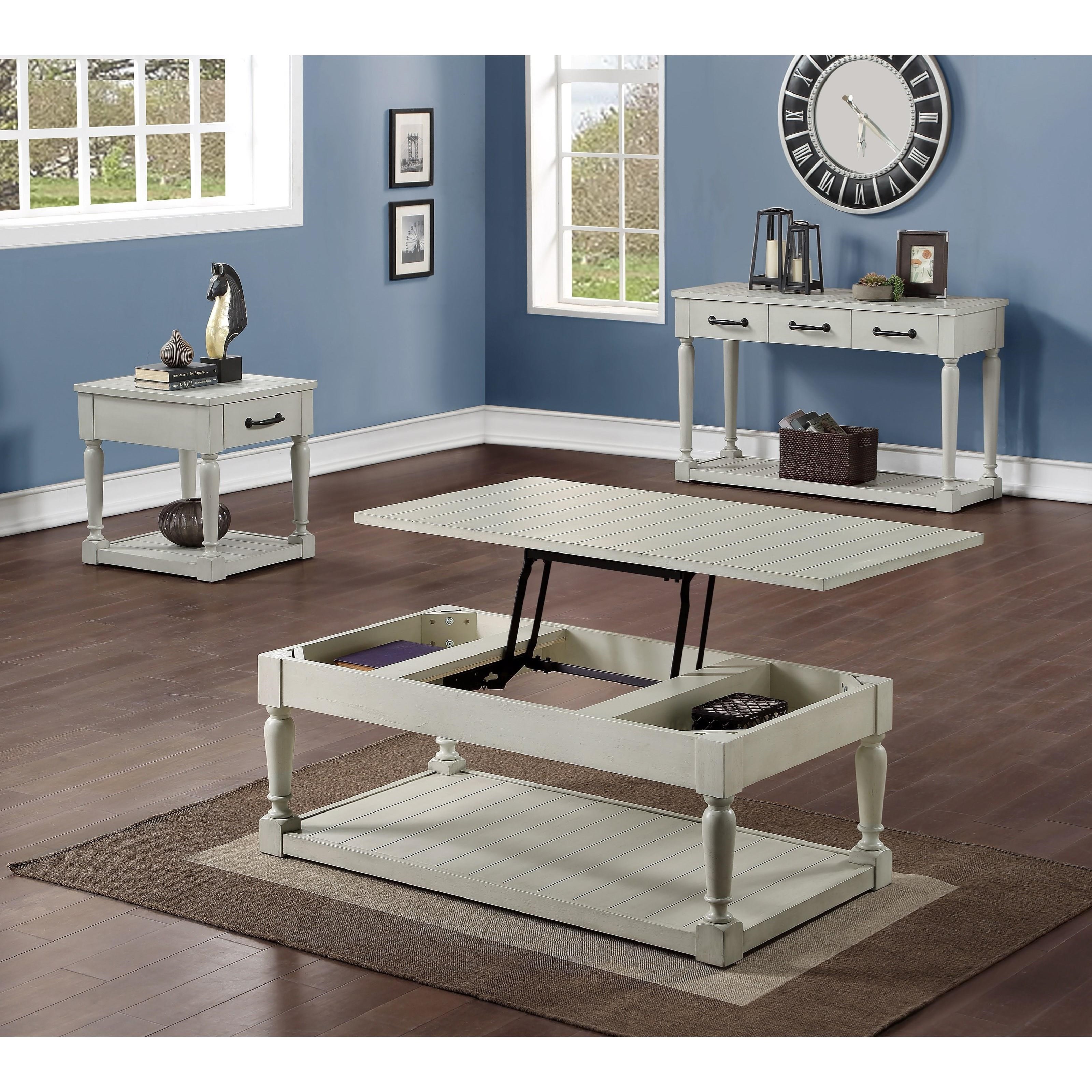 Steve Silver Hemingway HM100S Cottage Sofa Table with Three Drawers