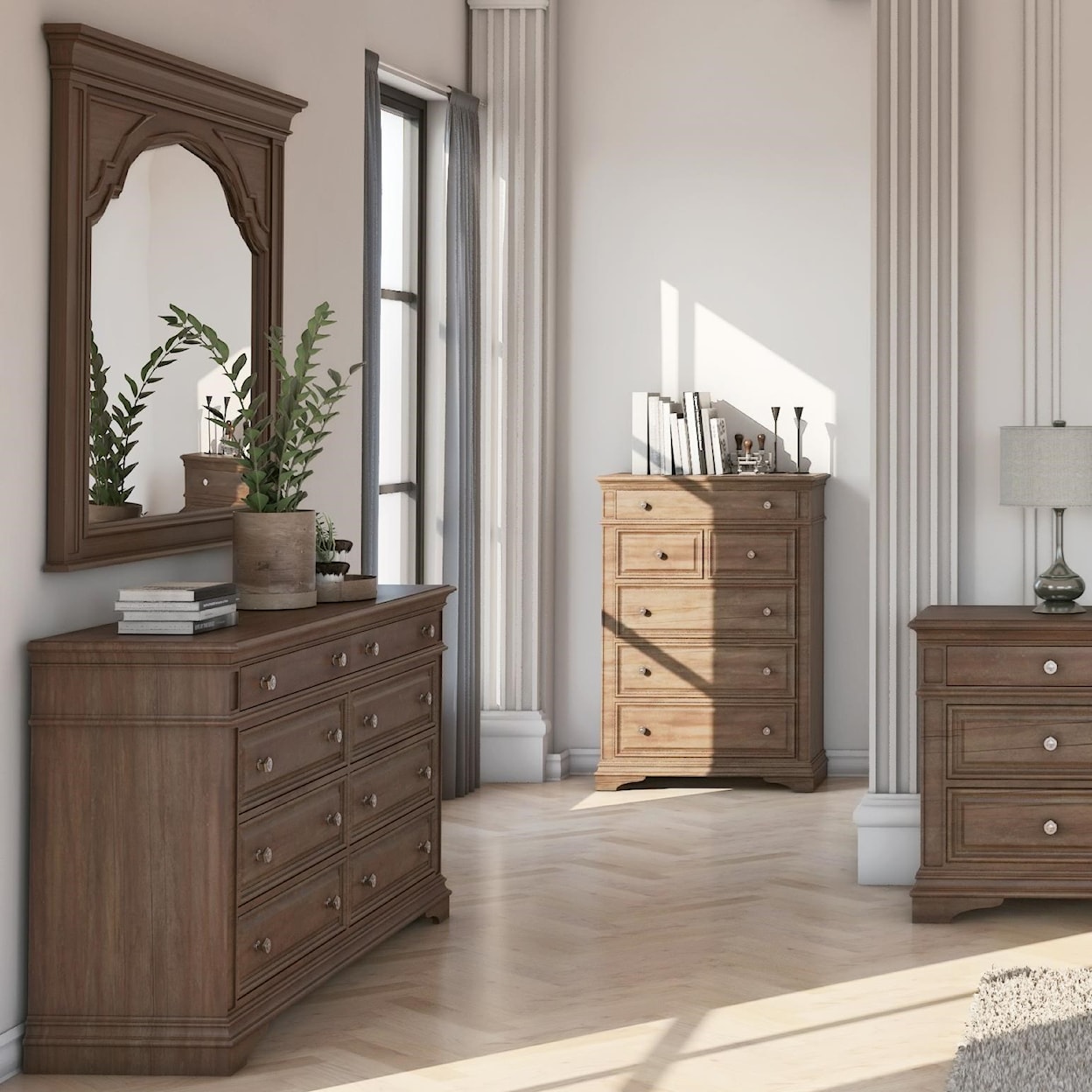 Prime Highland Park Dresser and Mirror Set