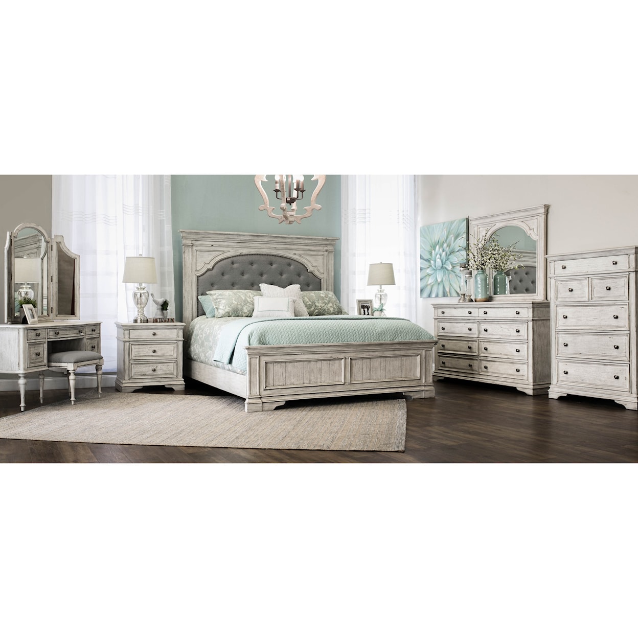 Prime Highland Park Dresser and Mirror Set