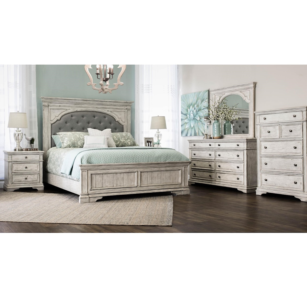 Steve Silver High Point HIGH POINT WHITE QUEEN BED |