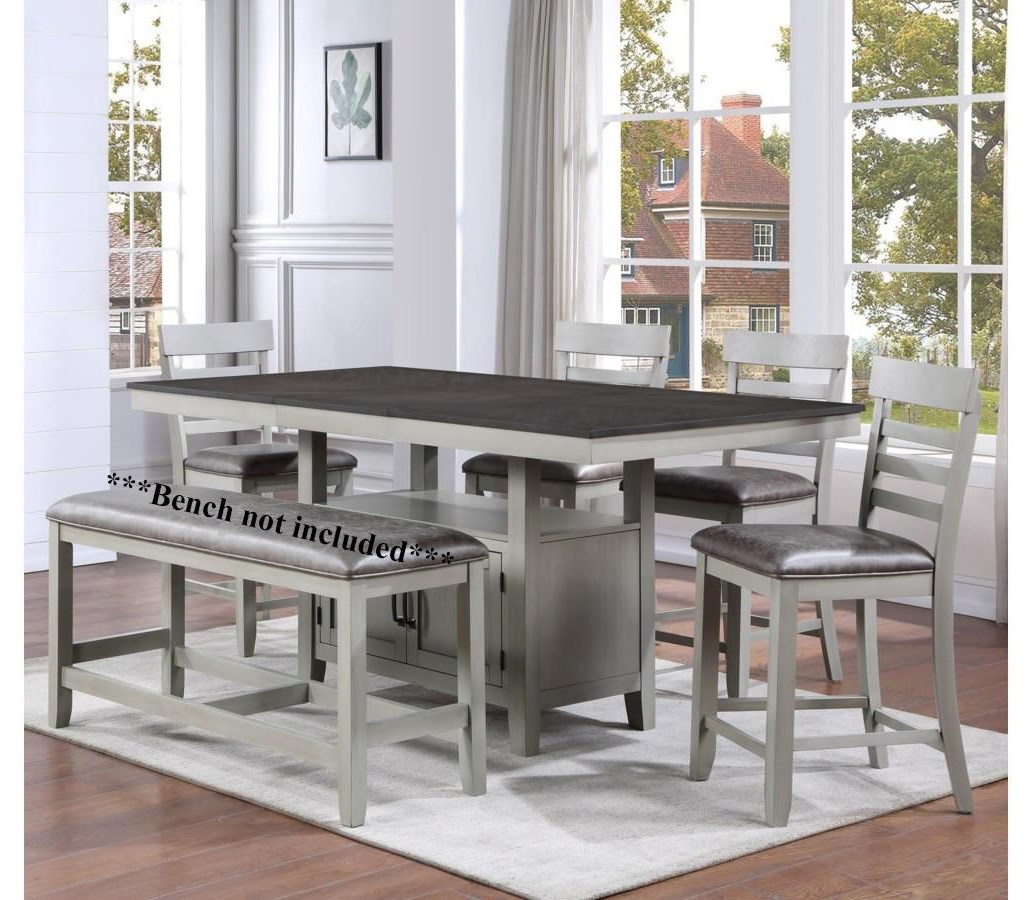 Silver dining bench discount