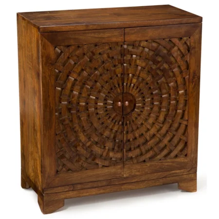 Contemporary Govinda Sideboard with Wicker Design