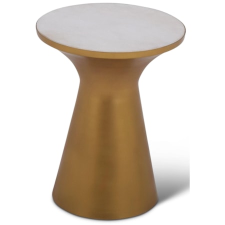 Jaipur Round Table w/White Marble Inlay