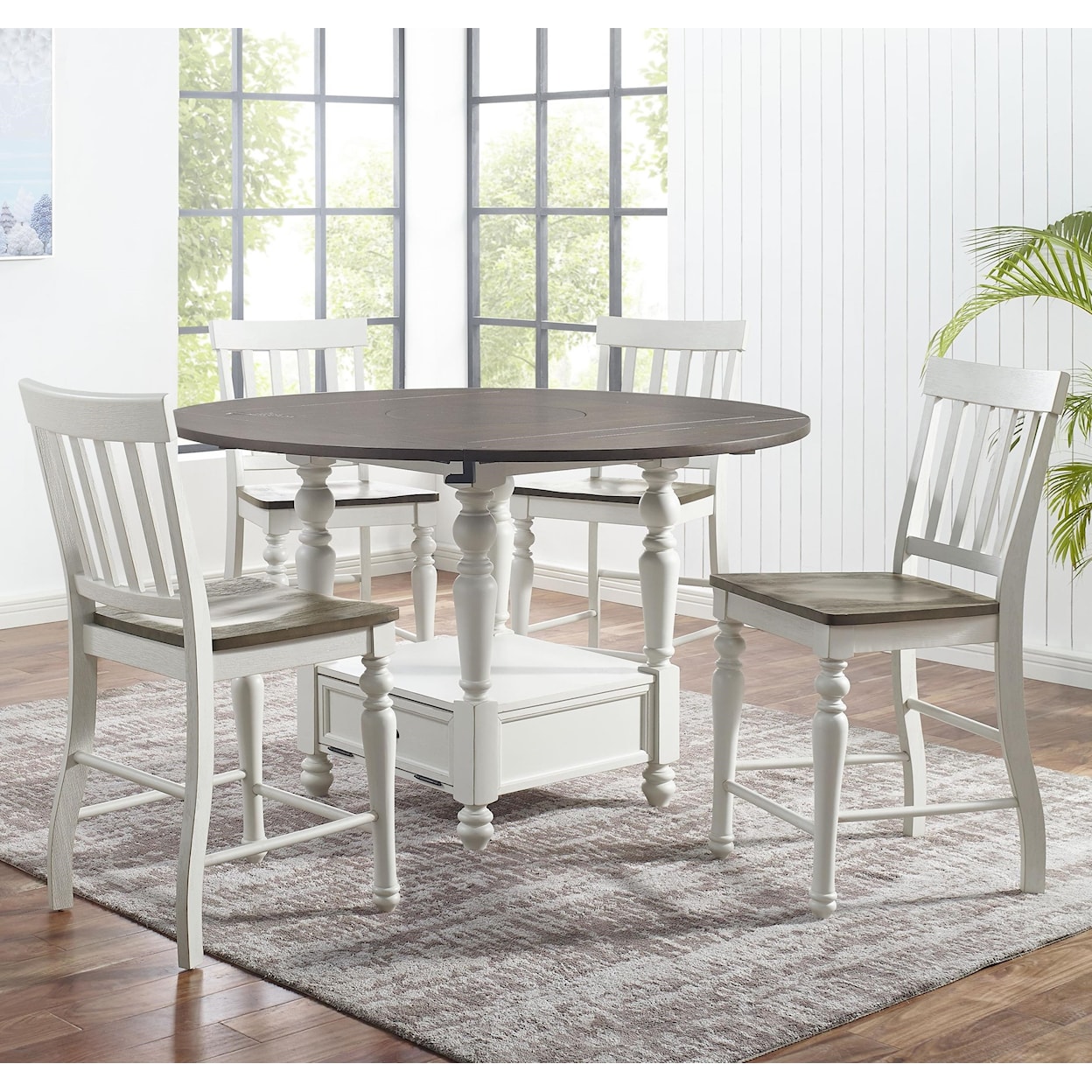 Prime Joanna 5-Piece Round Counter Table Set