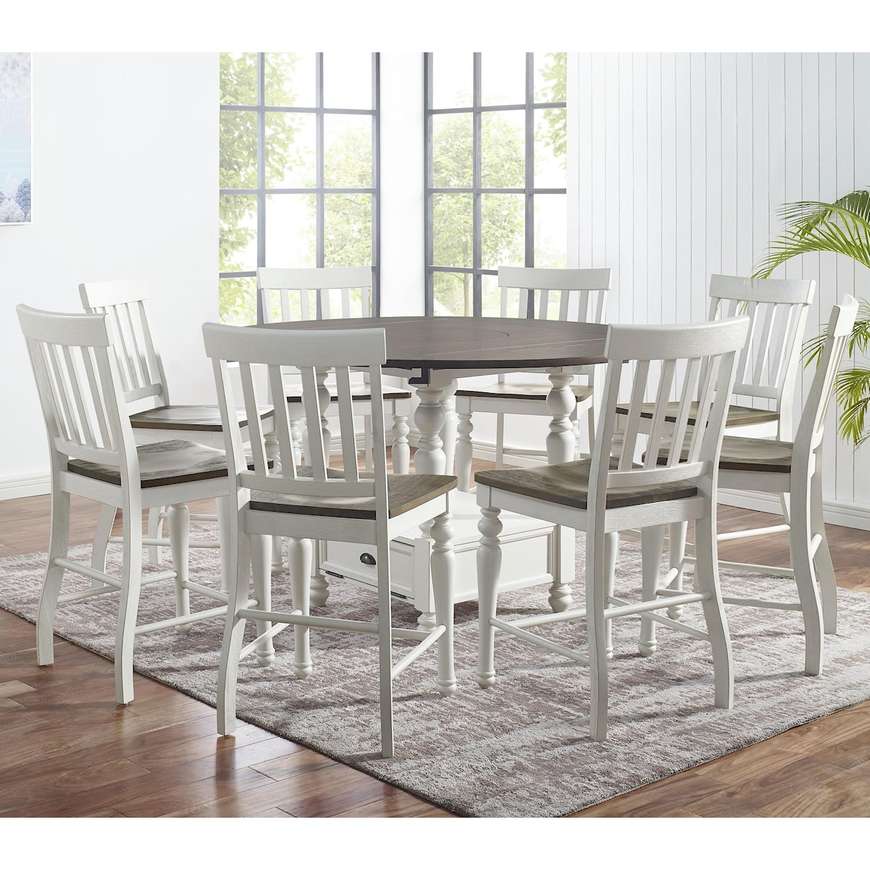 Prime Joanna 9-Piece Round Counter Table Set