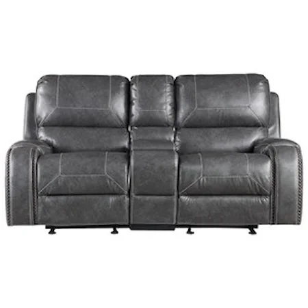 Manual Motion Glider Recliner Loveseat