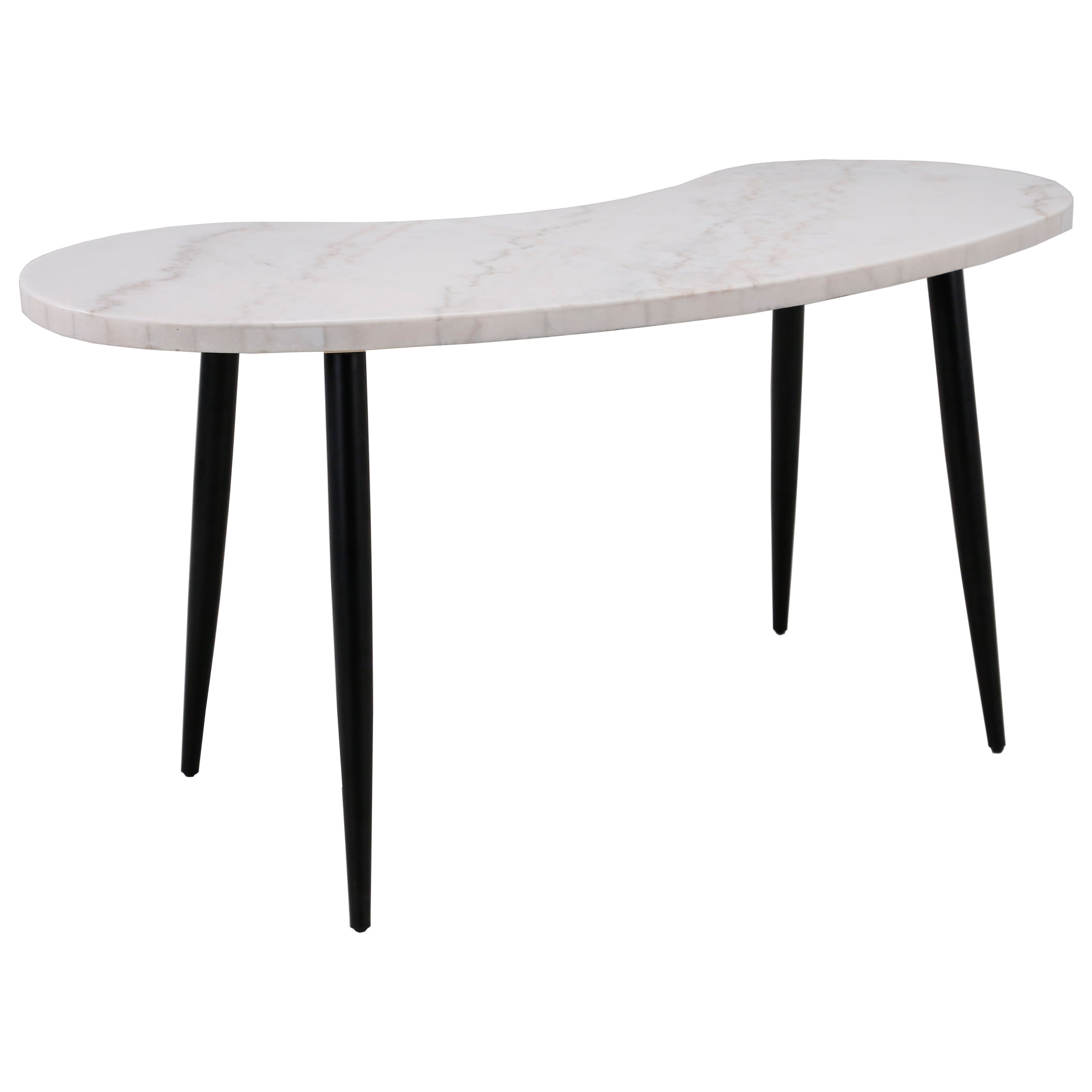 Steve Silver Kinsley White Marble Top Kidney Desk