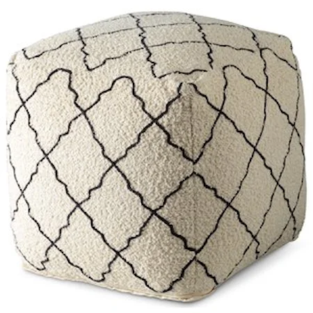 Handwoven Square Pouf