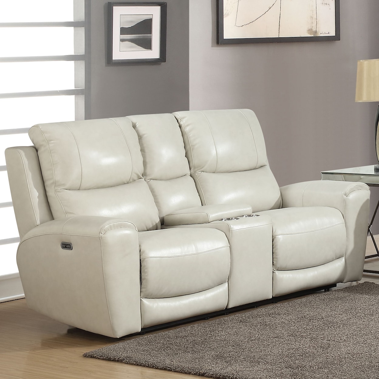 Steve Silver Laurel Power Recliner Loveseat w/ Console