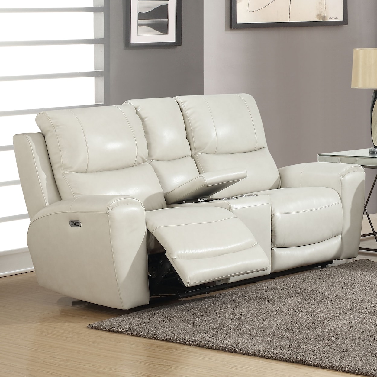 Steve Silver Laurel Power Recliner Loveseat w/ Console