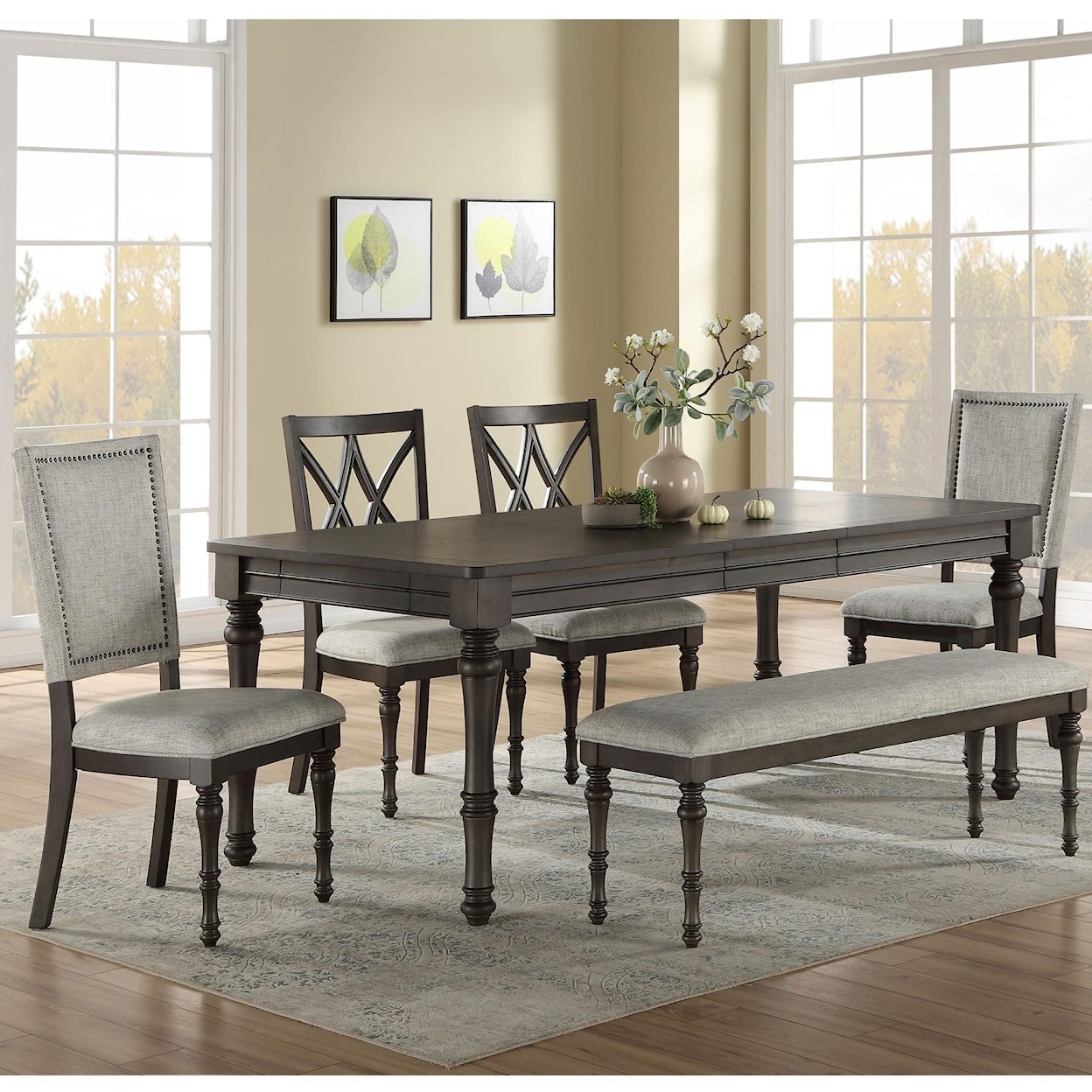 Prime Linnett Table And Chair Set With Bench