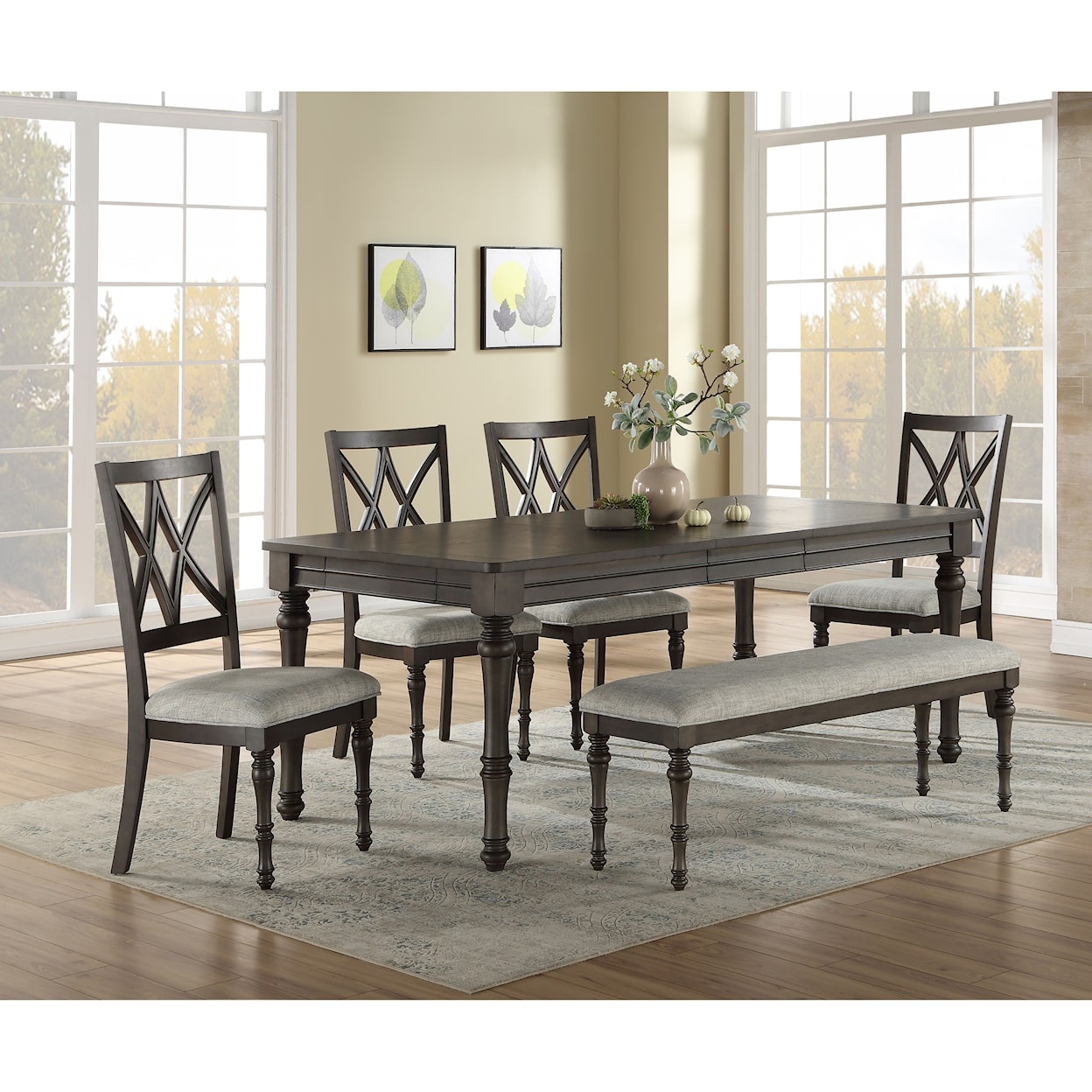 Prime Linnett Table And Chair Set With Bench