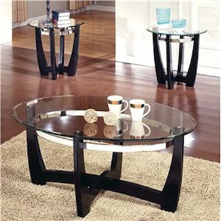 3-Pack Glass Top Occasional Table Group