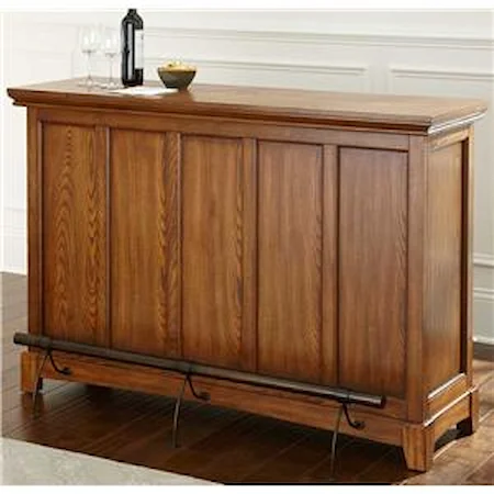 Counter Height Bar Unit with Open Back Storage