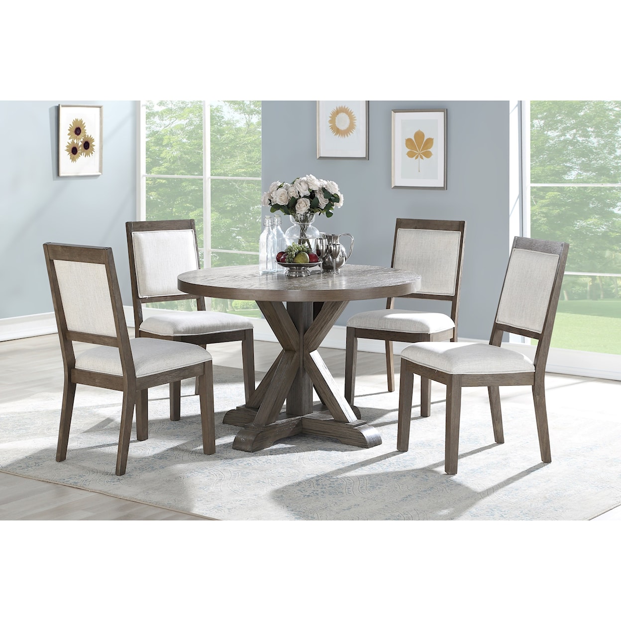 Steve Silver Wisteria Wisteria 5-Piece Table and Chair Set