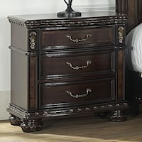Traditional Nightstand with USB Ports