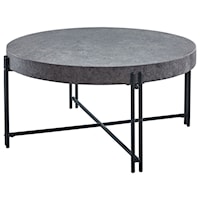 MORTY GREY ROUND COCKTAIL TABLE |