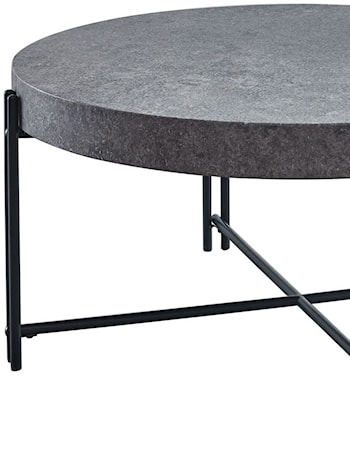 MORTY GREY ROUND COCKTAIL TABLE |