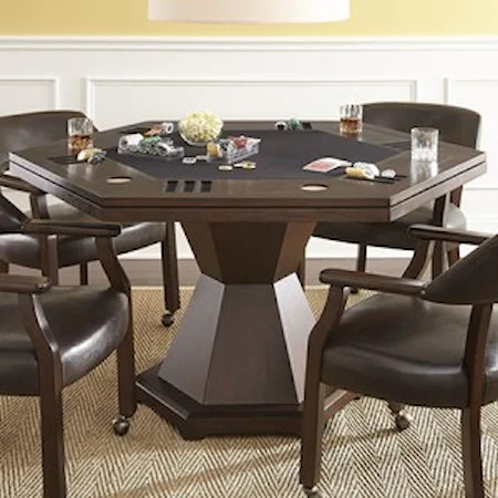 Game/Dining 2-in-1 Single Pedestal Table