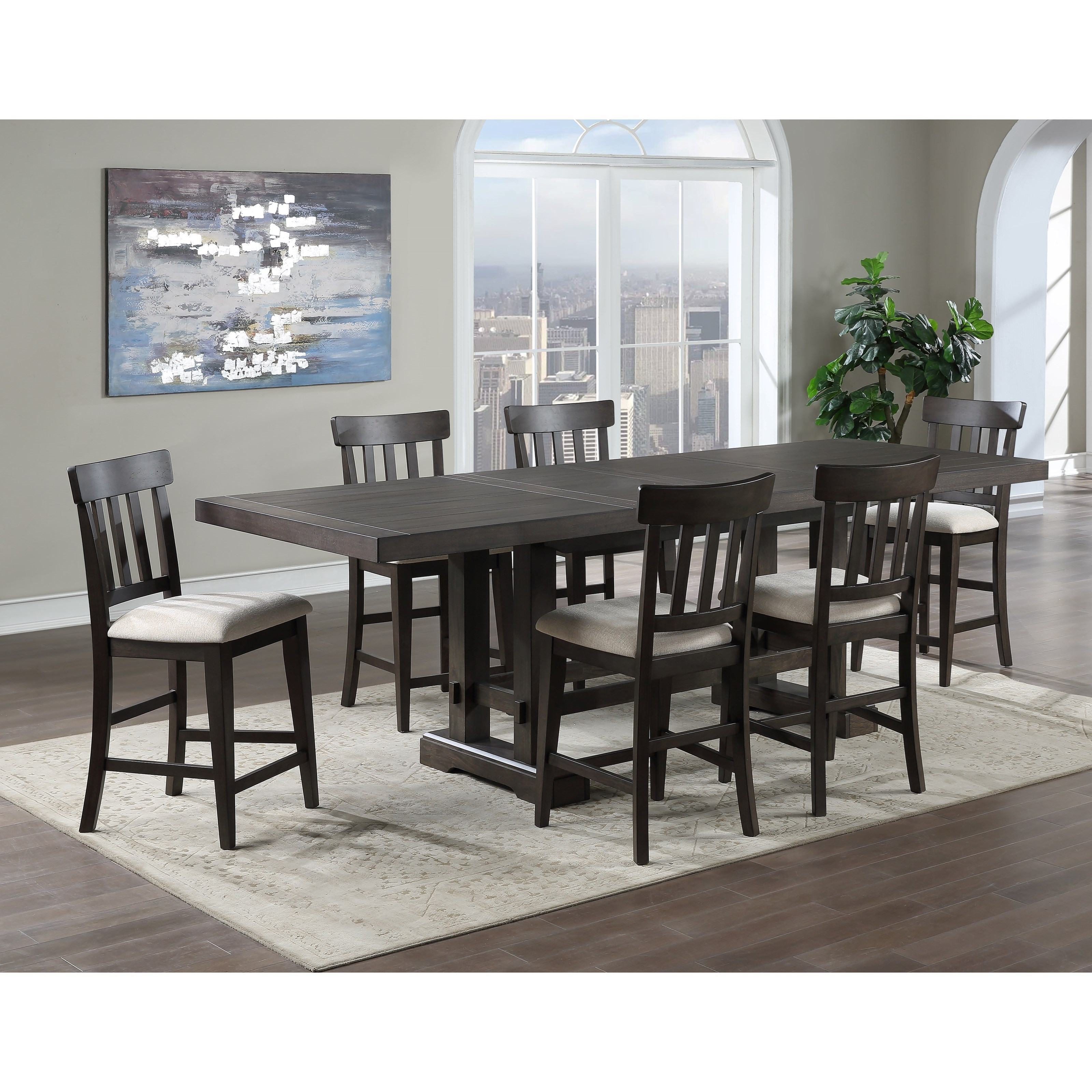 Steve silver counter height sale table