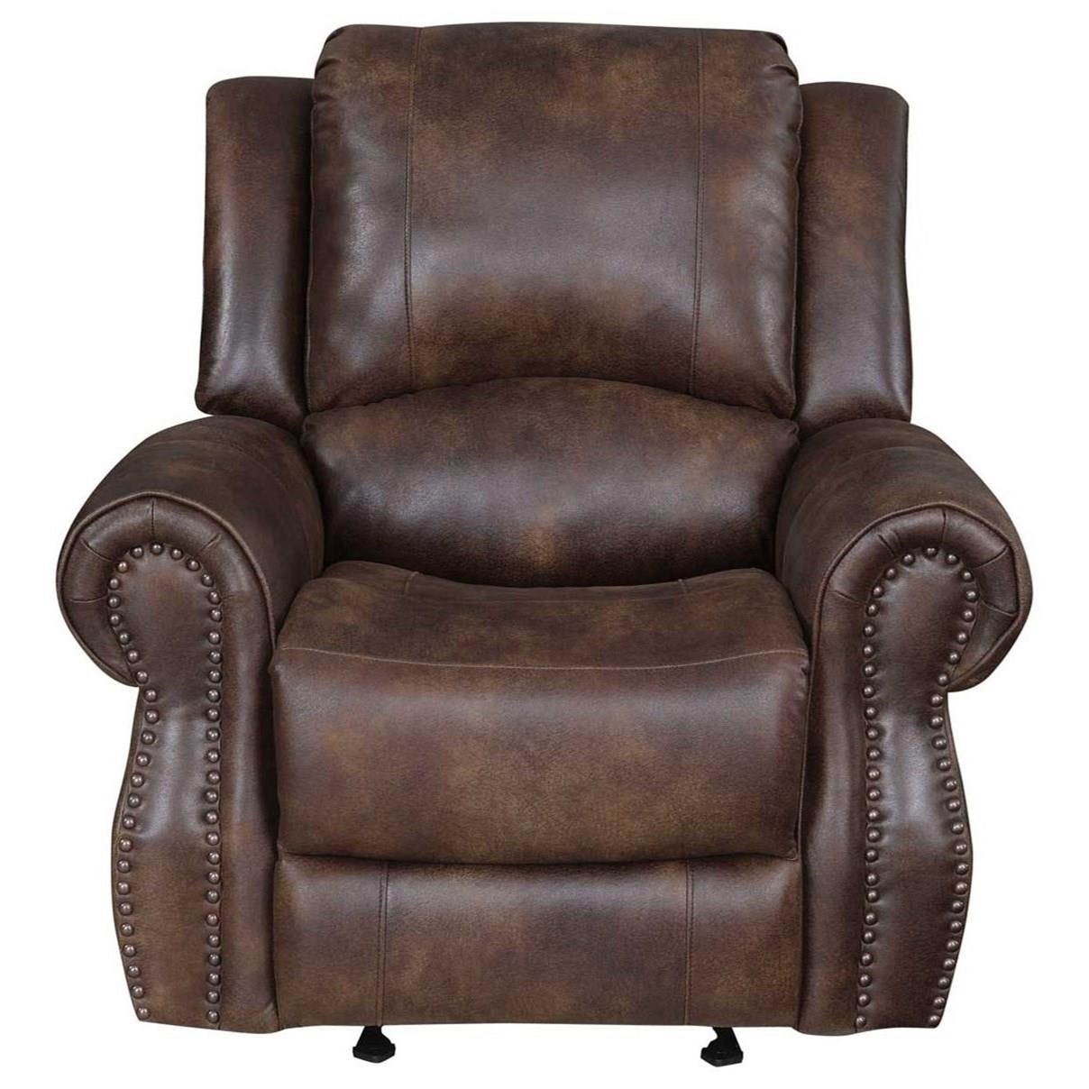Steve Silver Navarro NA850C Faux Leather Manual Recliner Chair Z