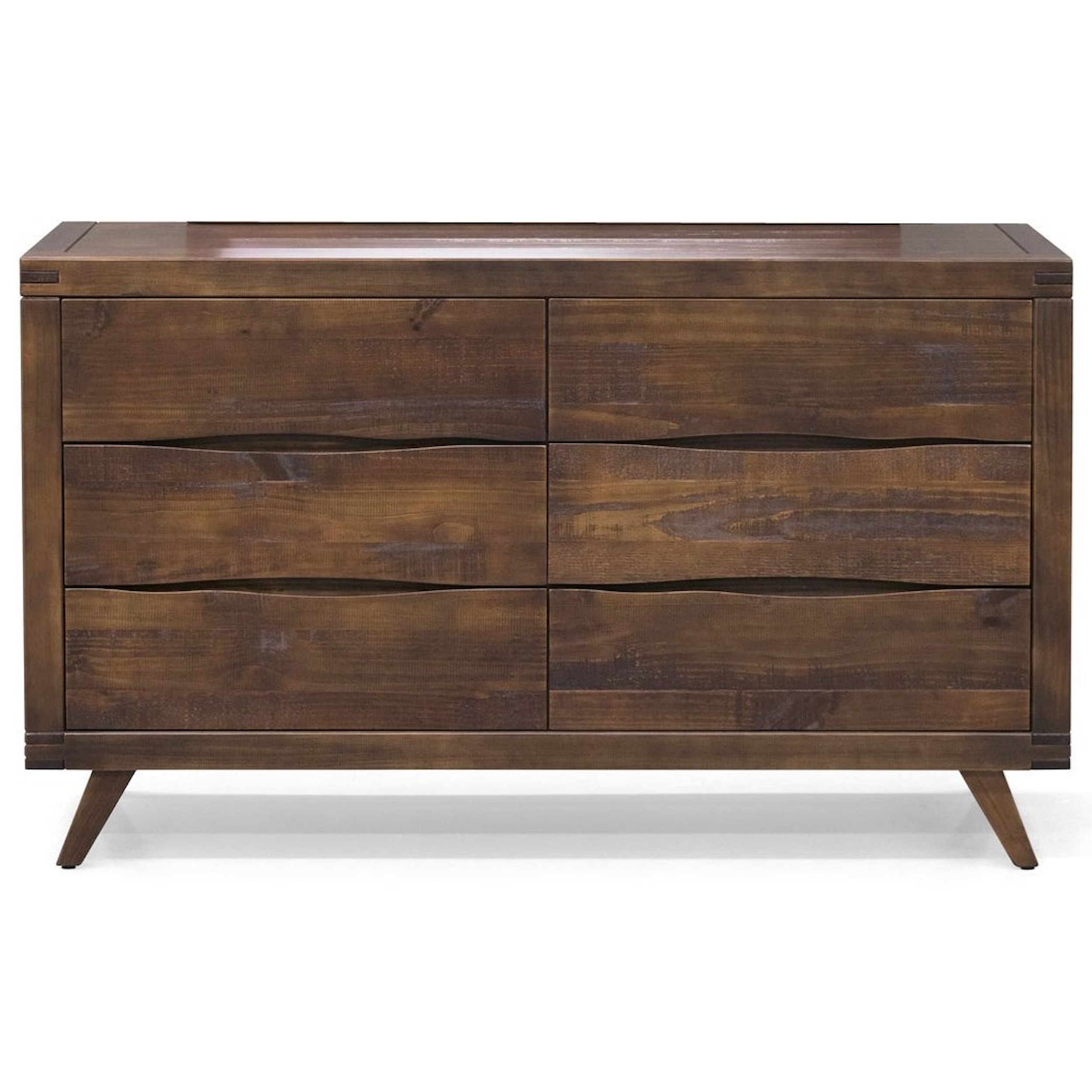 Steve Silver Pacific 259644493 Mid-Century Modern Rustic Dresser with 6 ...