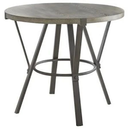Round Counter Table with Metal Base