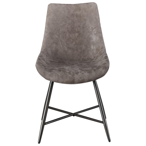 Contemporary Faux Rawhide Side Chair