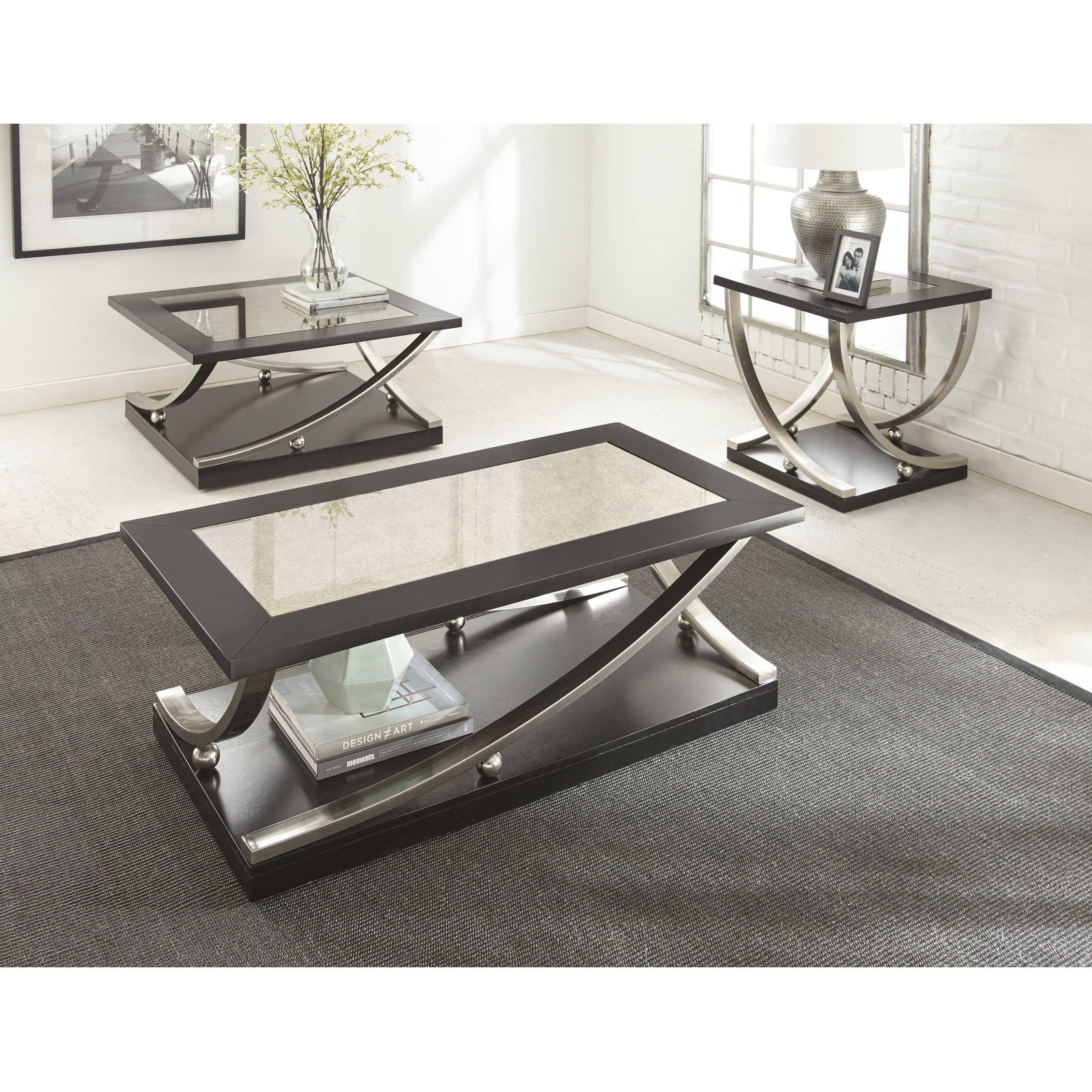 Threshold steel gray traditional coffee table outlet