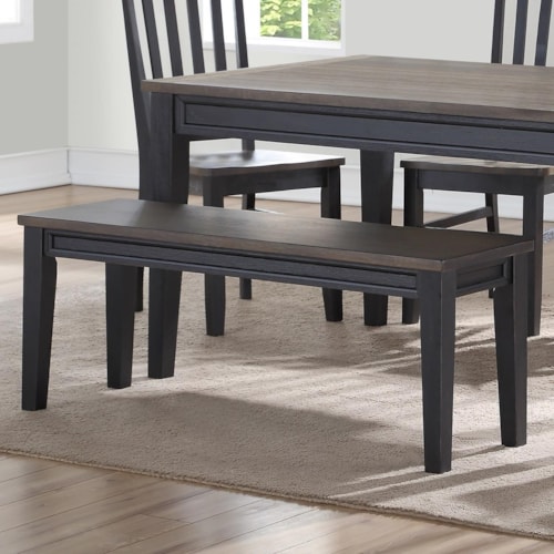 Casual Two Tone Dining Bench