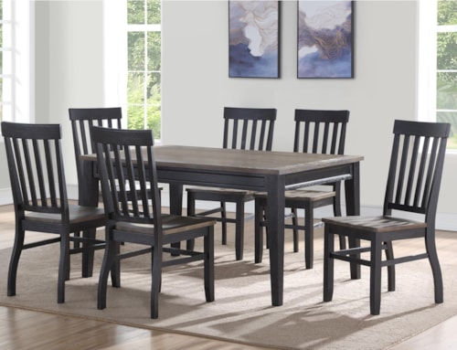Casual Seven Piece Dining Set
