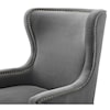 Prime Rosco Velvet Accent Chair w/ Nailhead Trim