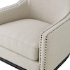 Steve Silver Roswell Linen Accent Chair with Brass Nailhead Trim